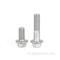 Dacromet hexagon bolts ที่มีหน้าแปลนกับ Metric Fine Pitch Thread